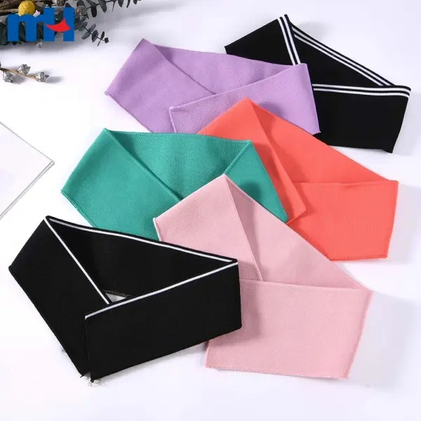 Knitted elastic collar