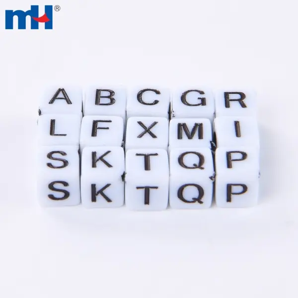 Letter beads for bracelets and necklaces