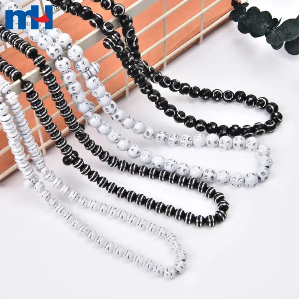 Round acrylic beads
