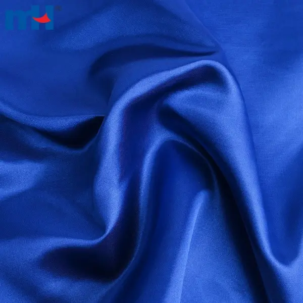 Tessuto di raso lucido blu royal all'ingrosso