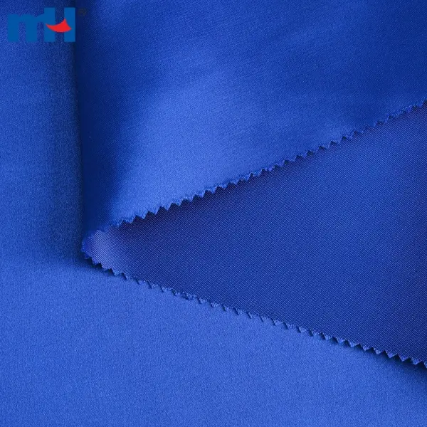 Tessuto di raso lucido blu royal all'ingrosso