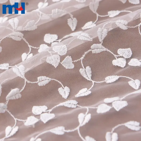 Gesticktes Netzgewebe aus recyceltem Polyester