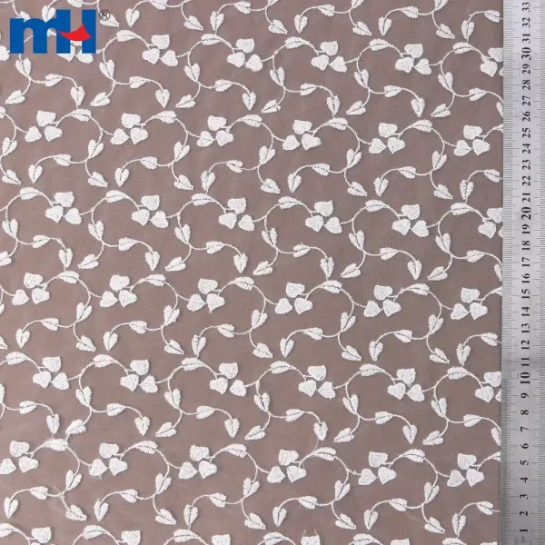Gesticktes Netzgewebe aus recyceltem Polyester