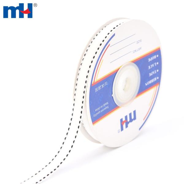 Velvet ribbons with saddle stitching