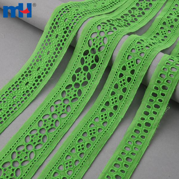 Cordón de algodón verde al por mayor de la fábrica de China.