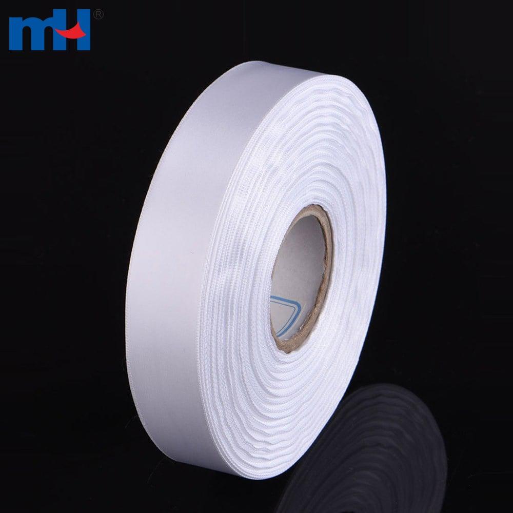 Tek taraflı saten polyester boş etiket şeritleri