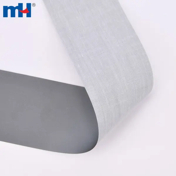 Bande réfléchissante en tissu argenté brillant T/C