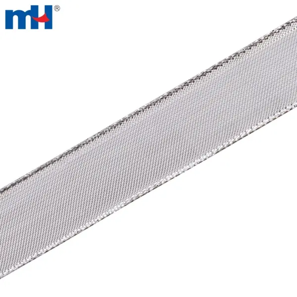 7/8 inch silver metallic ribbon supplier