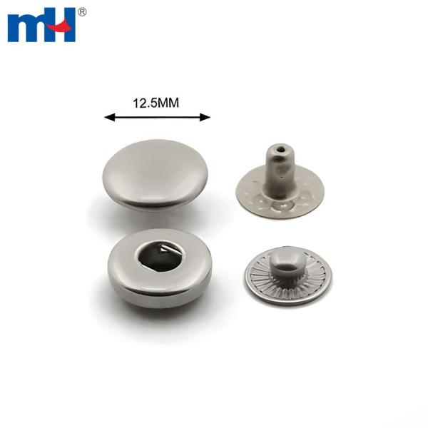 12.5mm W shape iron spring button for clothing