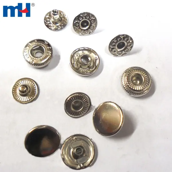 Botão de mola de ferro para roupas