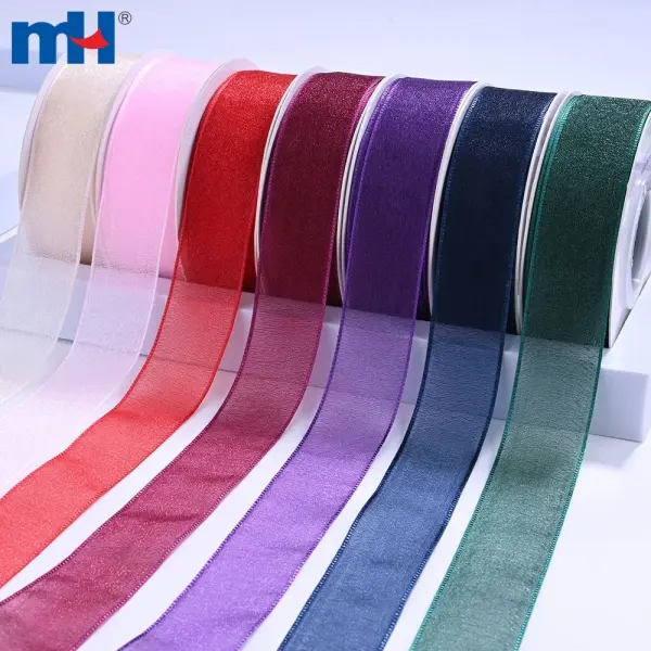 1 inch sheer shiny organza ribbon