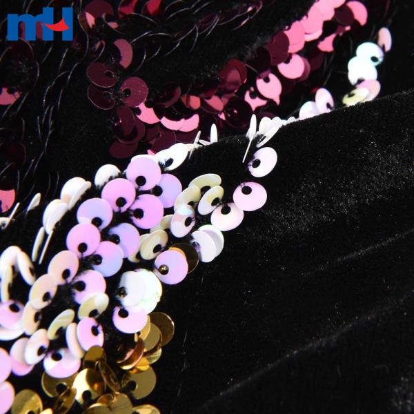 Tessuto africano con paillettes