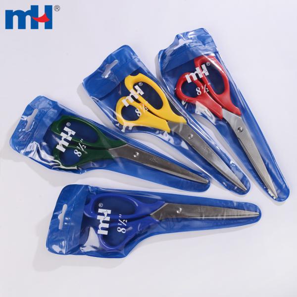 Tesoura de papelaria de aço inoxidável de 8-1/2" com cabo de polipropileno
