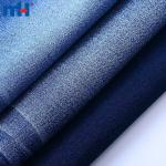 Denim fabric made of cotton, polyester, viscose and elastane