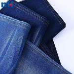 Denim fabric made of cotton, polyester, viscose and elastane