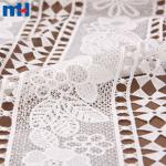 Striped lace material