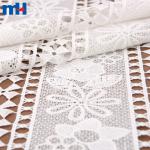 Striped lace material