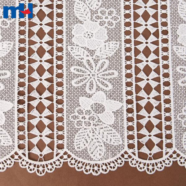 Striped lace material