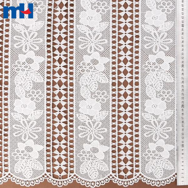 Striped lace material