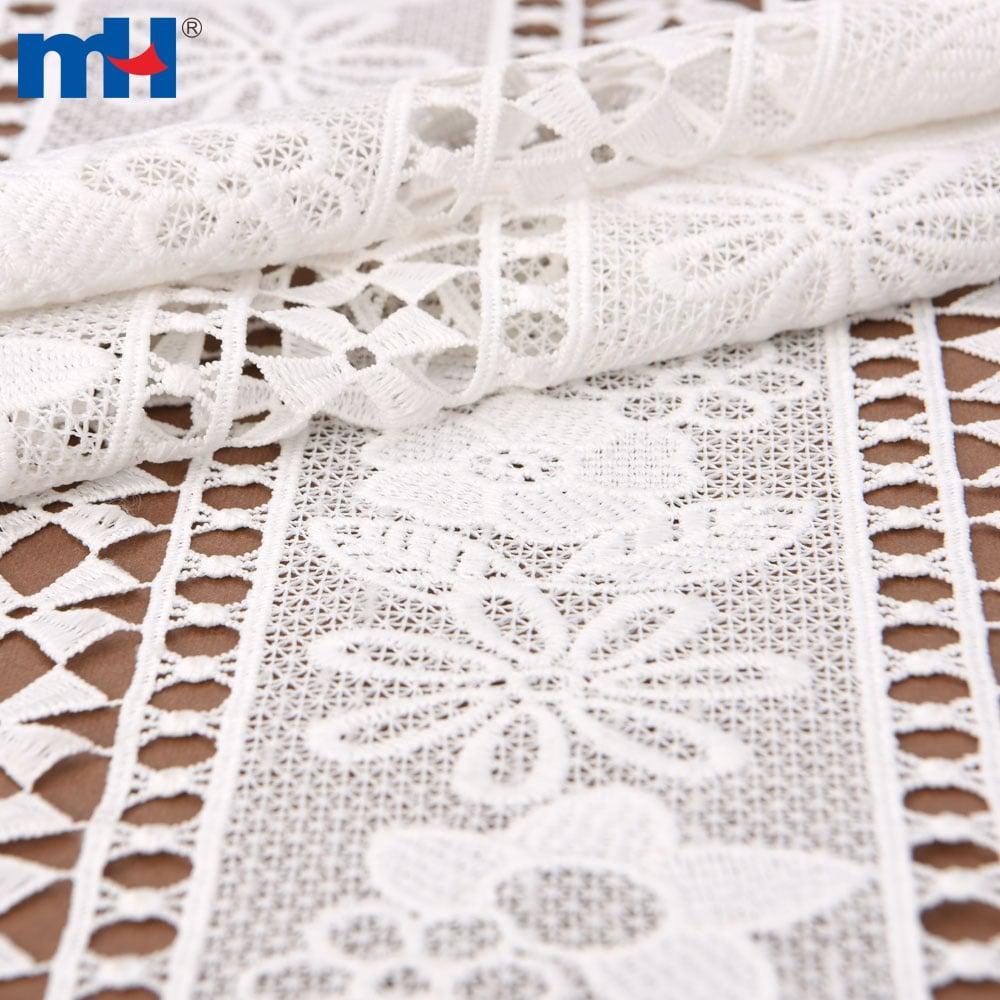 Striped lace material