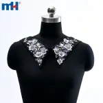 Cuello de blusa para mujer, poliéster/algodón, tamaño 25*15 cm