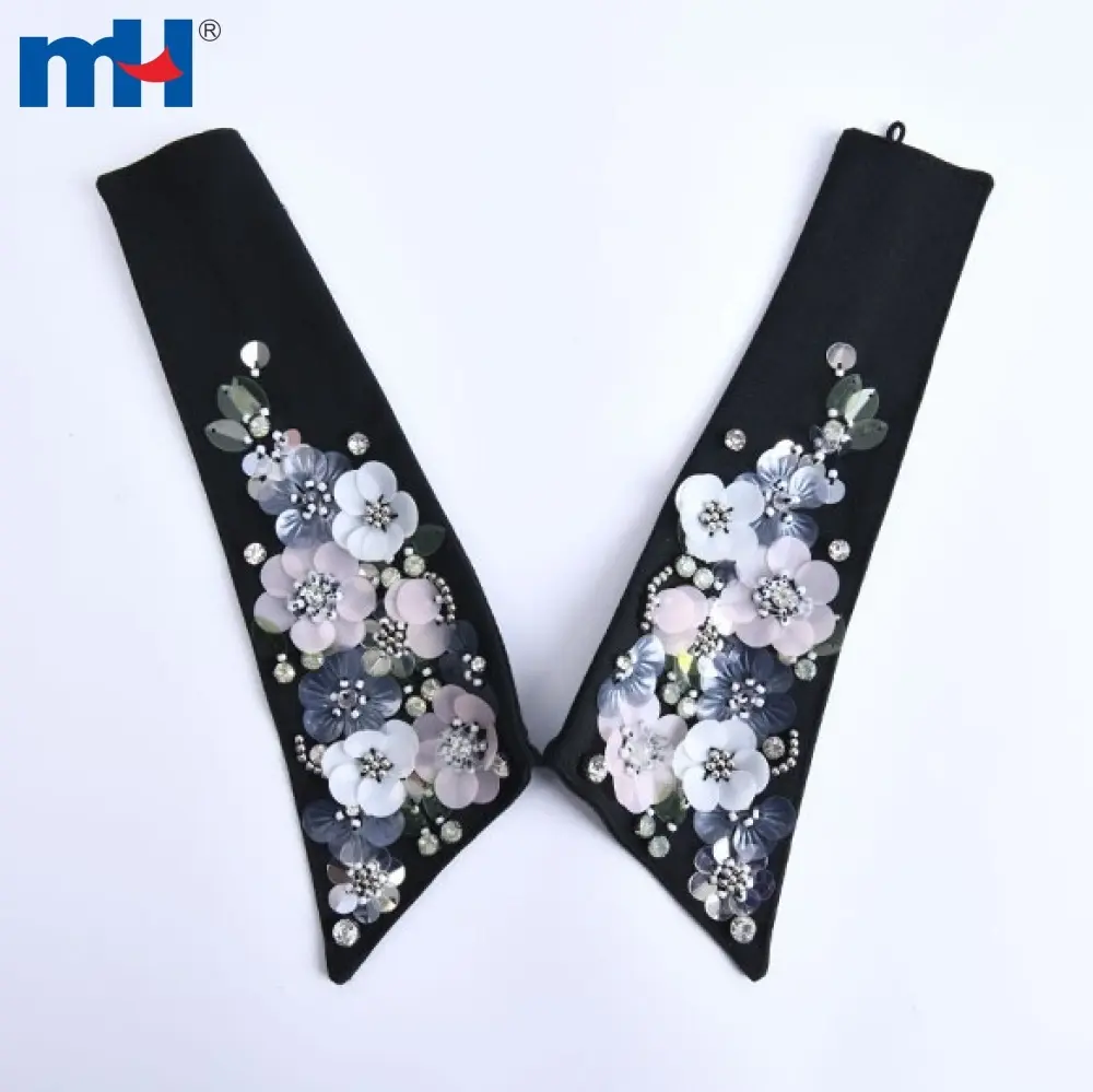 Cuello de blusa para mujer, poliéster/algodón, tamaño 25*15 cm