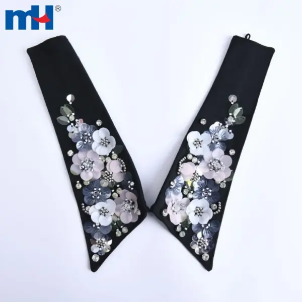 Cuello de blusa para mujer, poliéster/algodón, tamaño 25*15 cm