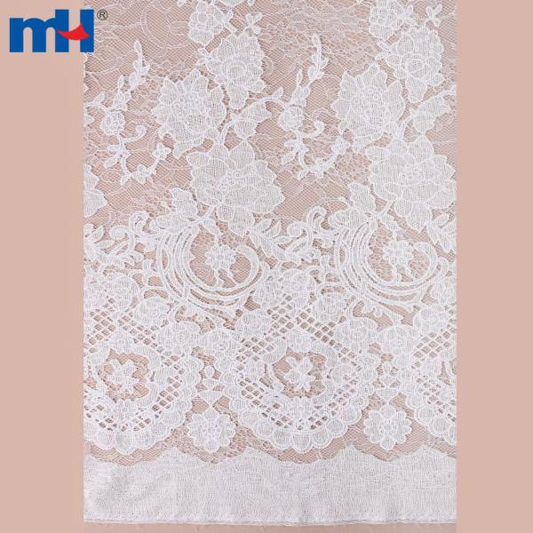 Polyester, cotton and tricot lace fabric