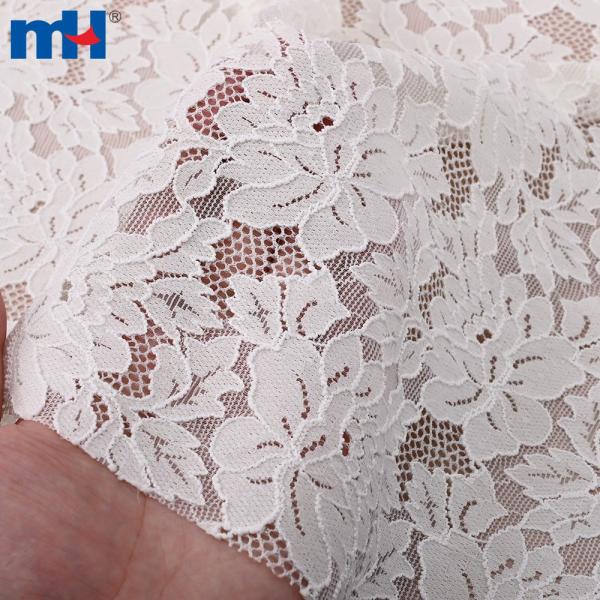 Tessuto di pizzo in nylon, poliestere e spandex con motivo floreale