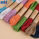 Cuerda de papel retorcida con hilos dorados y plateados: múltiples opciones de color