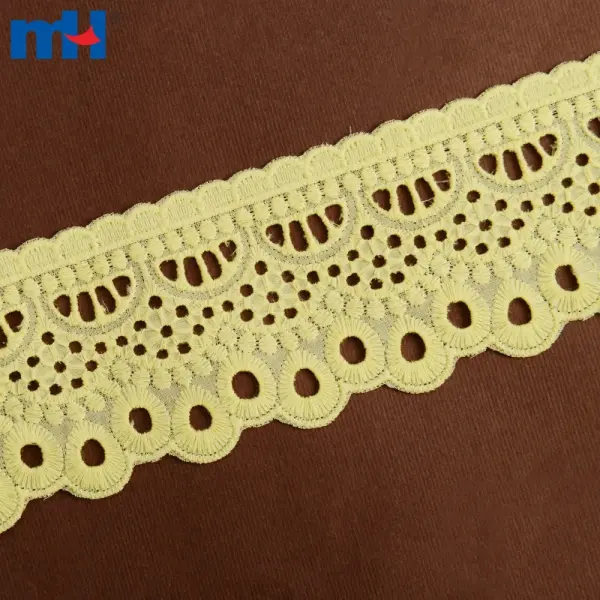 Dentelle de coton soluble dans l'eau