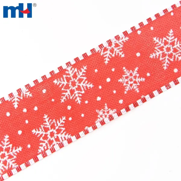 Kablolu çuval bezi Noel şeritleri