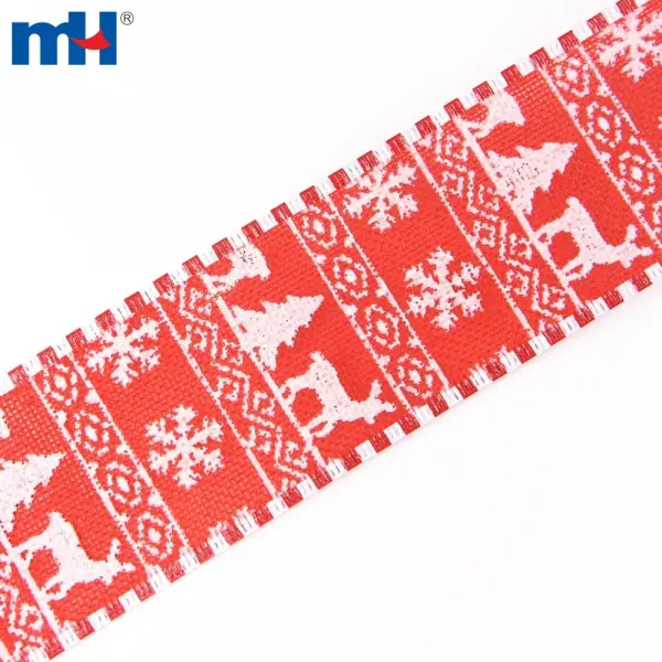 Kablolu çuval bezi Noel şeritleri
