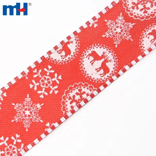 Kablolu çuval bezi Noel şeritleri