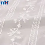Chiffon fabric embroidered with lace