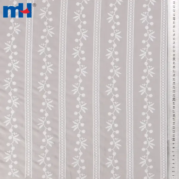 Chiffon fabric embroidered with lace