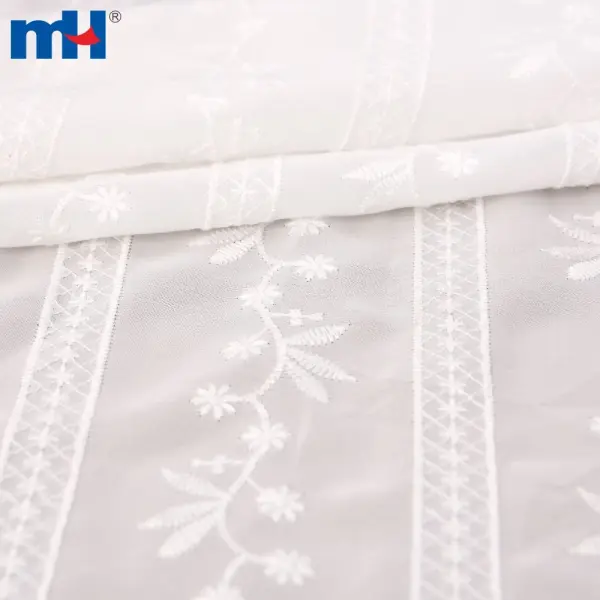 Chiffon fabric embroidered with lace