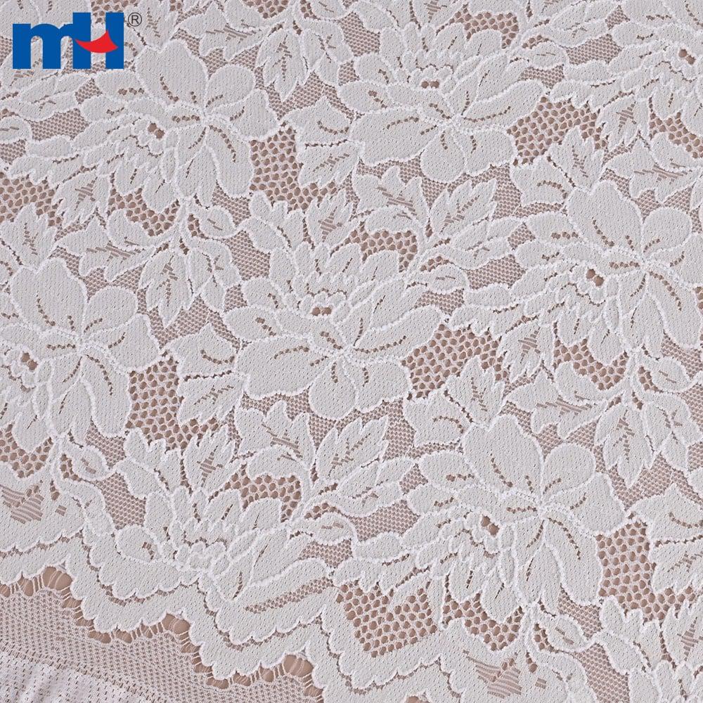 Tessuto in pizzo elasticizzato - elegante motivo floreale