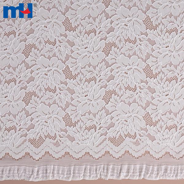 Tessuto in pizzo elasticizzato - elegante motivo floreale