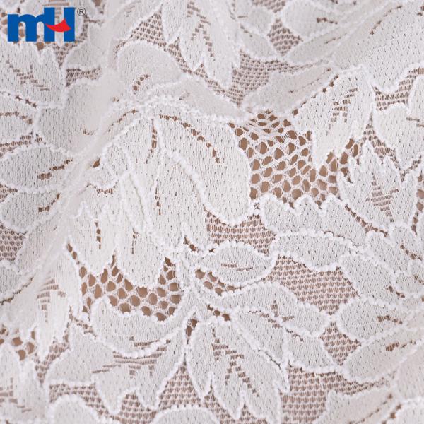 Tessuto in pizzo elasticizzato - elegante motivo floreale
