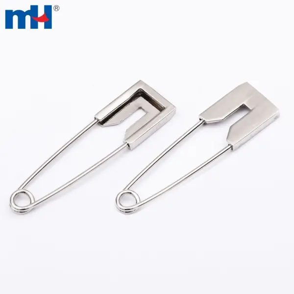 Nickel plated iron square safety pins