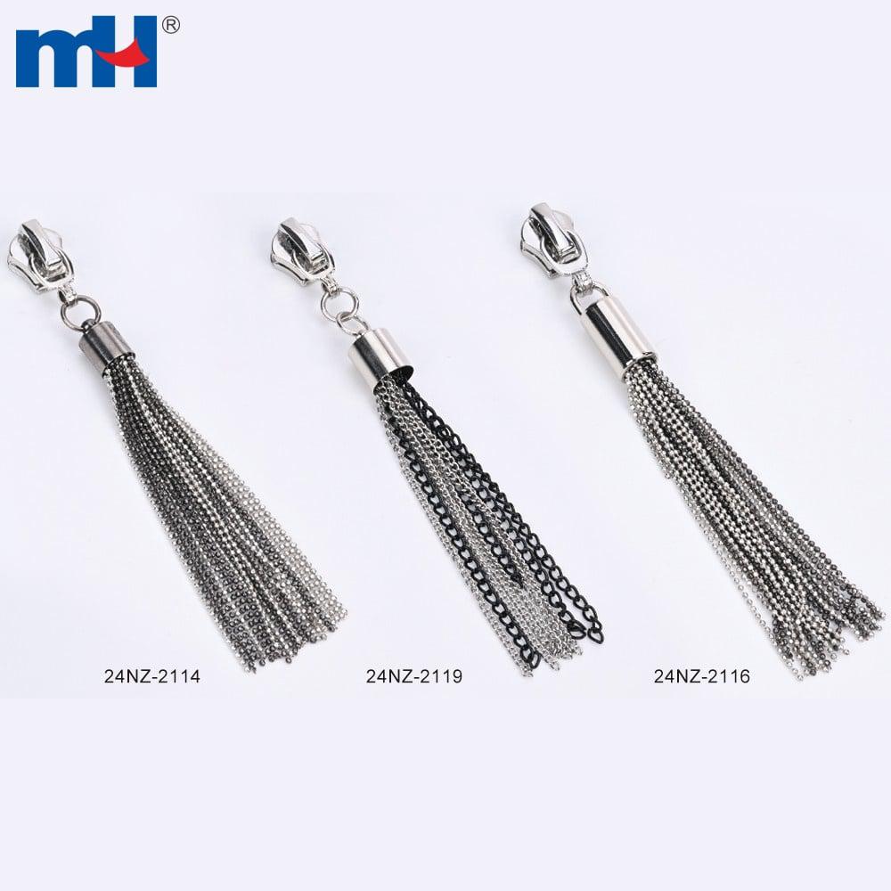 Frase n. 5 A/L Cursore per cerniera con tiretto decorativo in metallo
